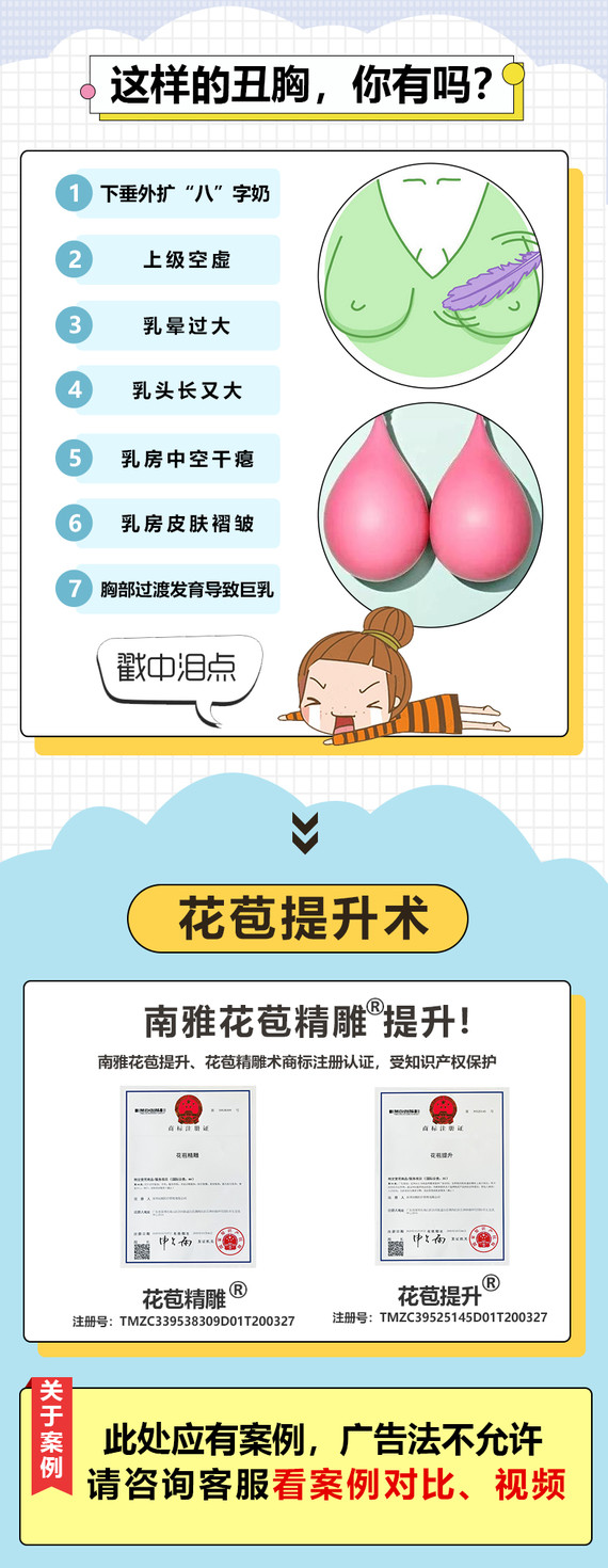 【乳房下垂矫正】私信看手术视频【南雅花苞提拉术】提胸 产后/减肥