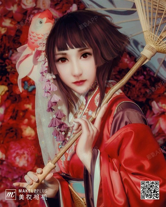 古装版的我哈哈在美妆相机,很好玩,快过年了,祝大家
