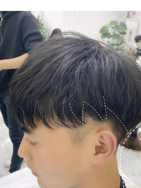 长发纹理1.耳上中发3.
