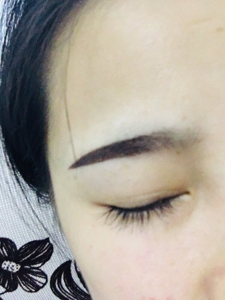 半永久纹眉第4天