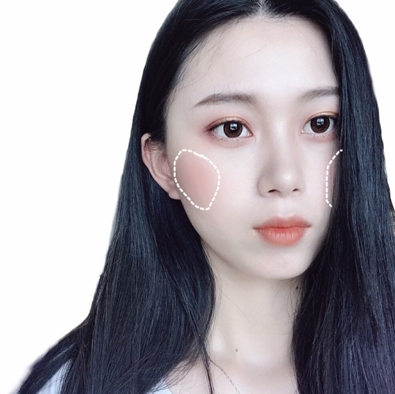 95高颧骨女孩三种腮红画法教程以前我化妆的时候都不涂_圈子-新氧