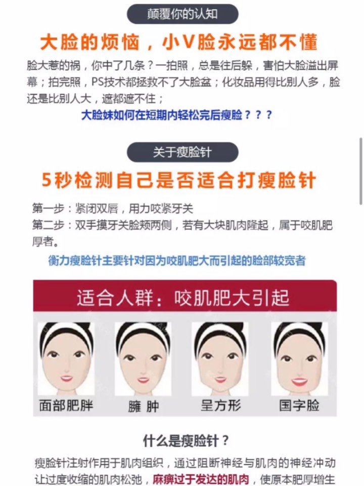 注射四年瘦脸针堪比做了下颌角!