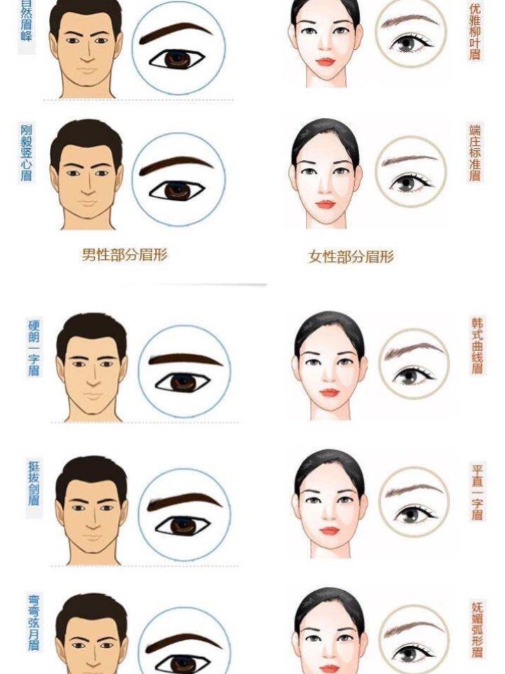 来看看你的脸型适合什么眉型吧
