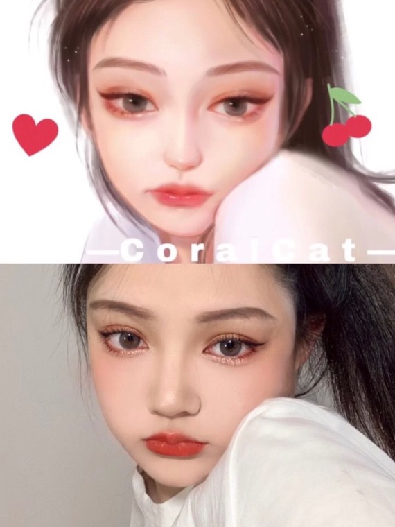 小猫眼的下至眼妆教程