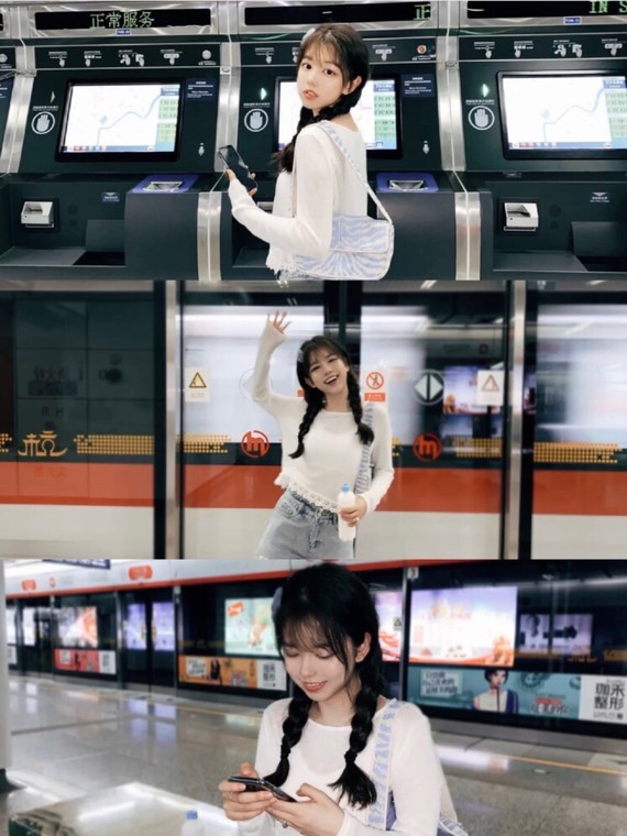 地铁拍照太好看了叭～拍照姿势大合集!