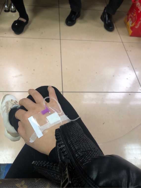    严重过敏在医院挂点滴了