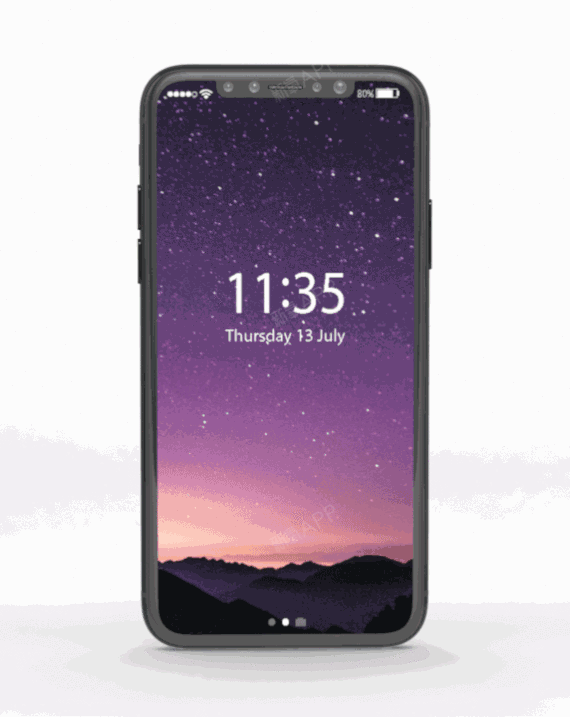 苹果8的主屏幕小球 车载屏幕变成5个球