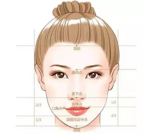 面部的基本美学标准就是三庭五眼,      趋近这个比例的脸型