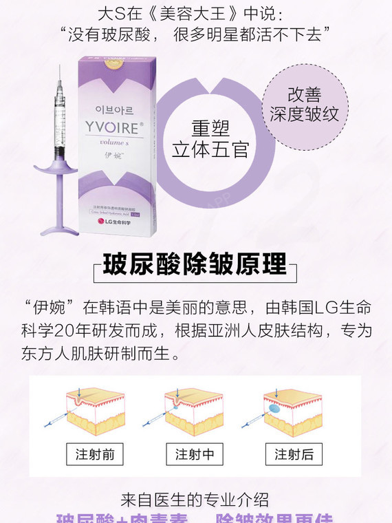 【玻尿酸】 伊婉v大分子1ml 塑造精致立体五官 藏住