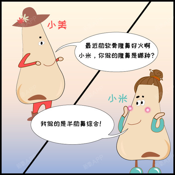 直白漫画告诉你,半肋和全肋隆鼻如何选