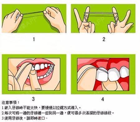 牙线使用只需几个步骤帮助牙齿轻松有效去除牙垢