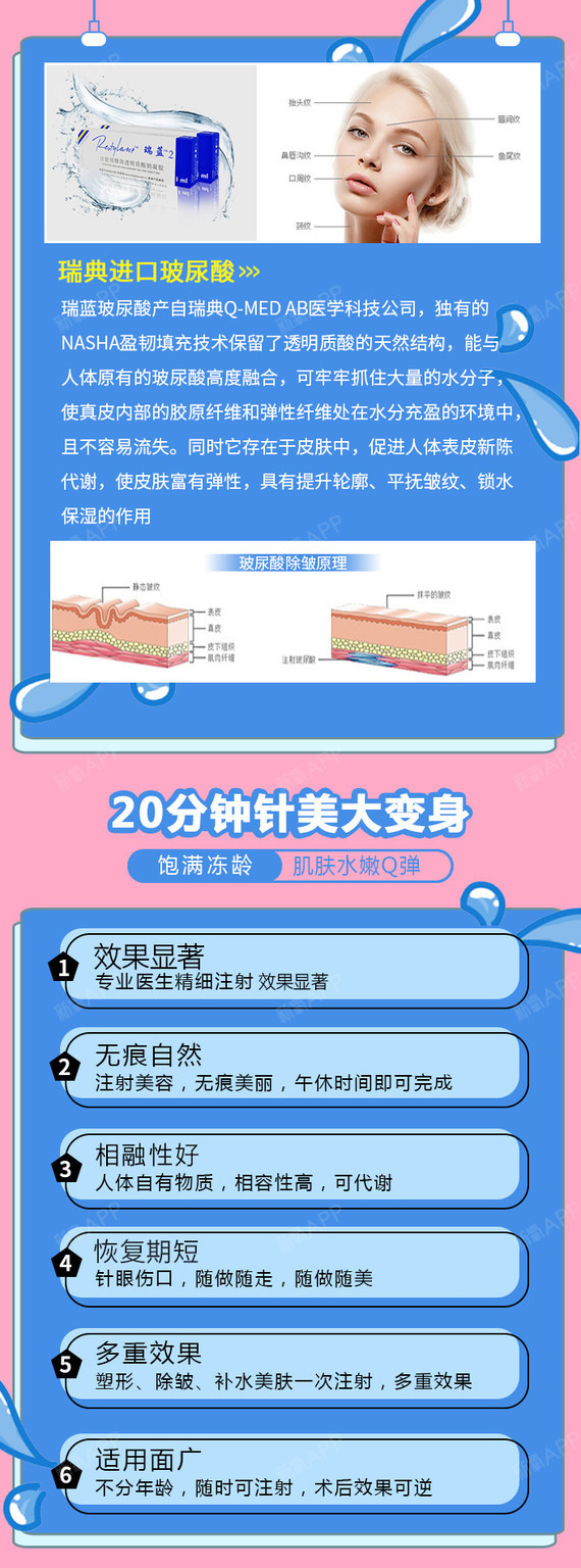 【玻尿酸】瑞蓝 瑞蓝2号 1ml ,【瑞蓝2号玻尿酸】正品