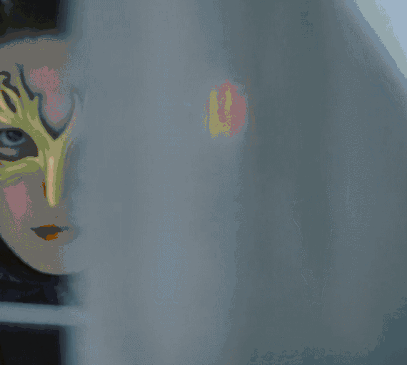 摘下面具后,反而就只是寻常美人,没有那么惊艳了.