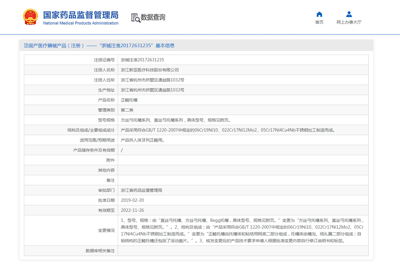 新亚金属正畸托槽