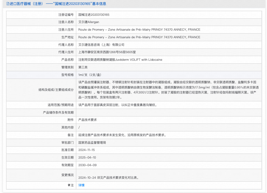 乔雅登缇颜玻尿酸