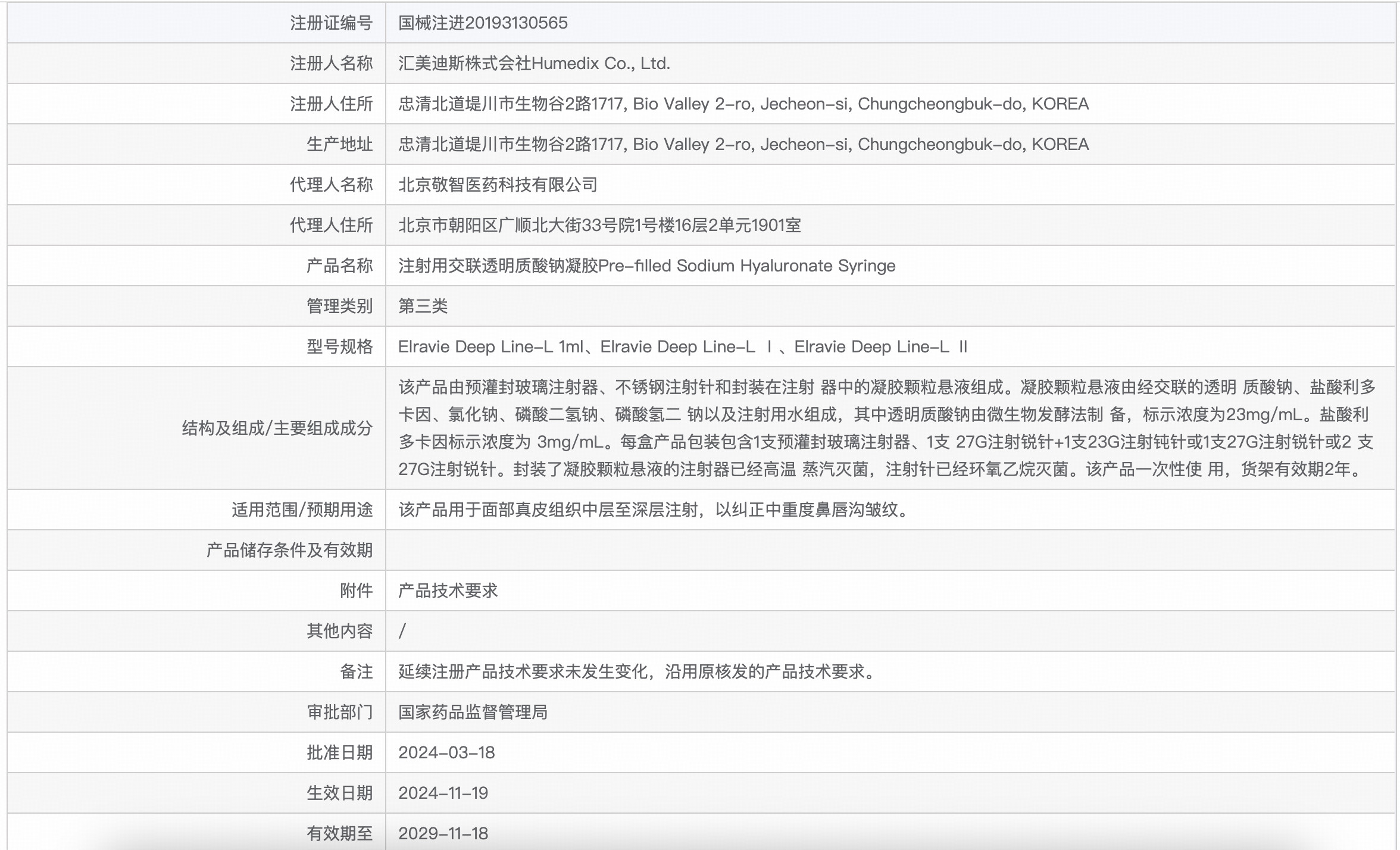 艾莉薇风尚款玻尿酸