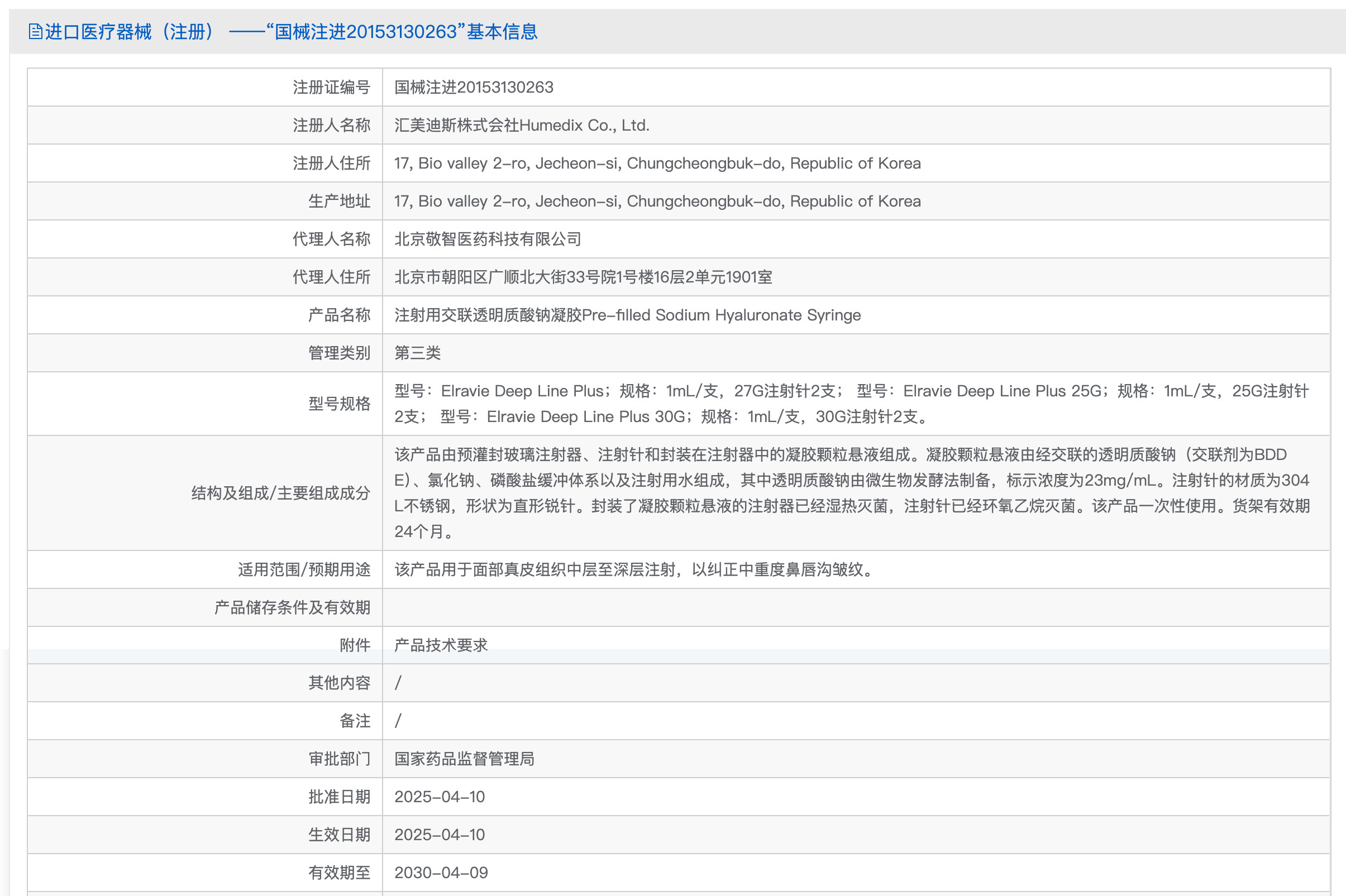 艾莉薇传奇玻尿酸