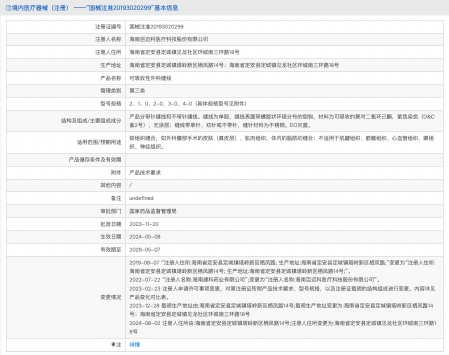 封创翎可吸收性外科缝线