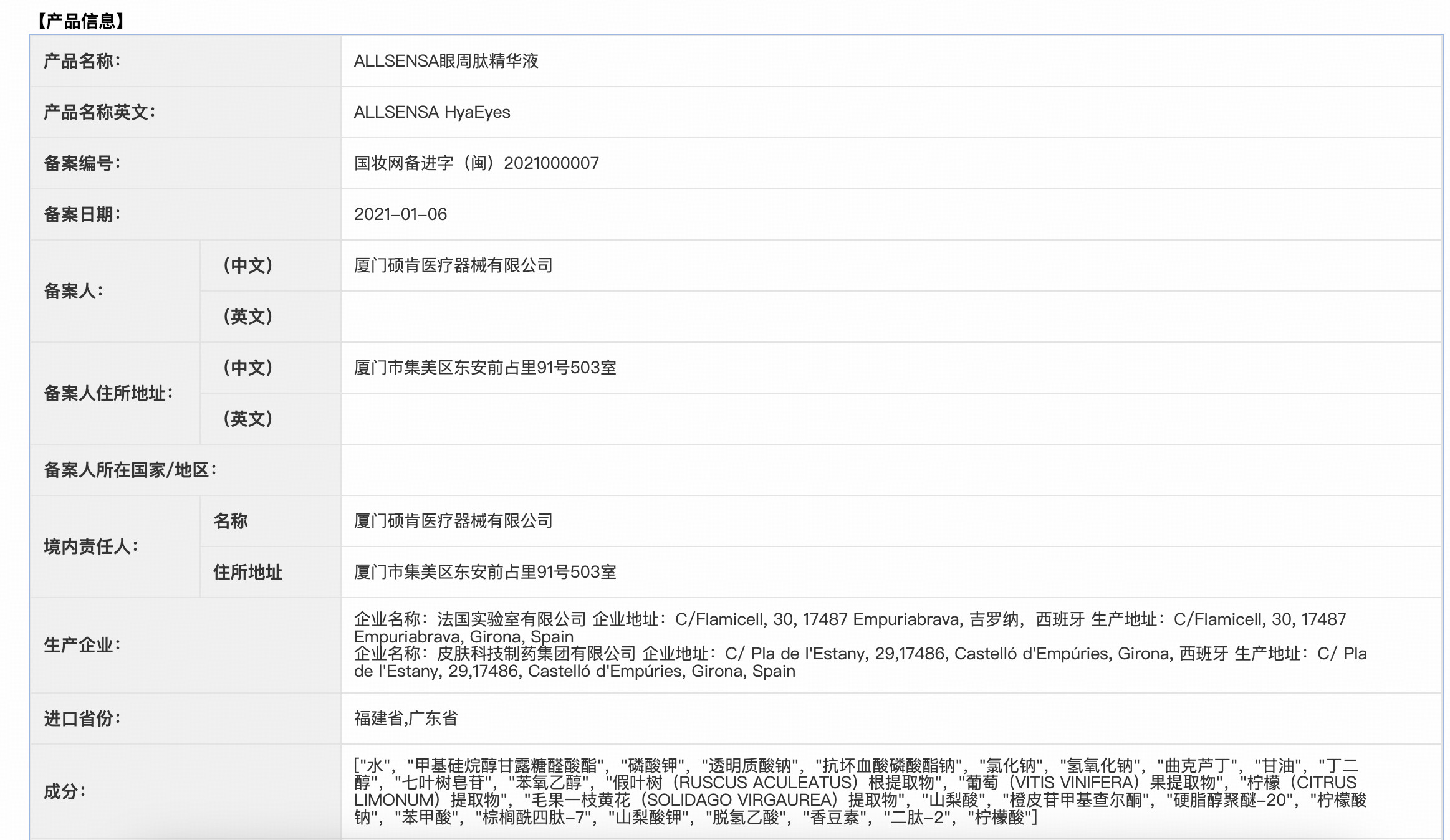 ALLSENSA欧赛斯眼周基因肽