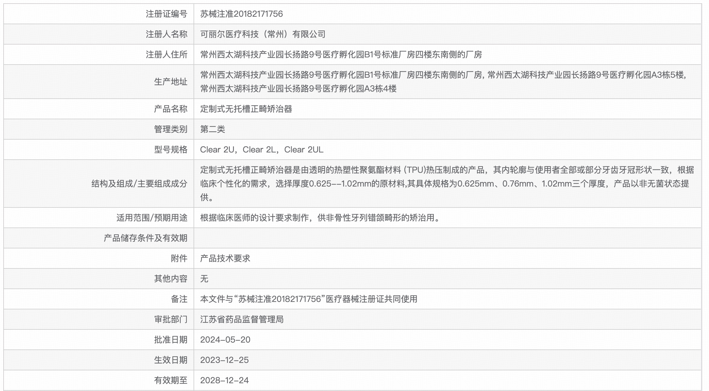 smile无托槽隐形牙颌畸形矫治器