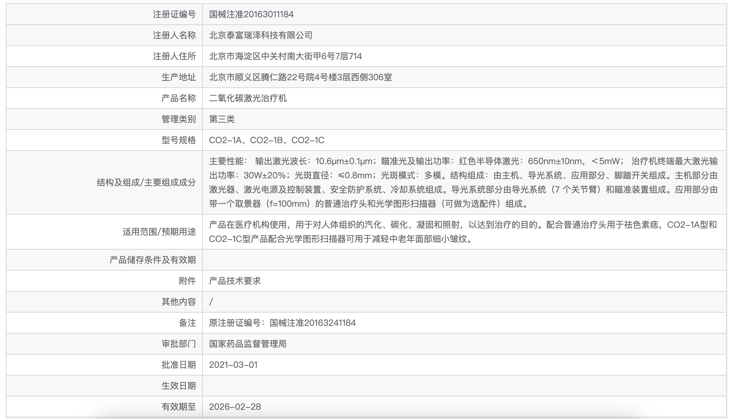 泰富科技二氧化碳激光治疗仪
