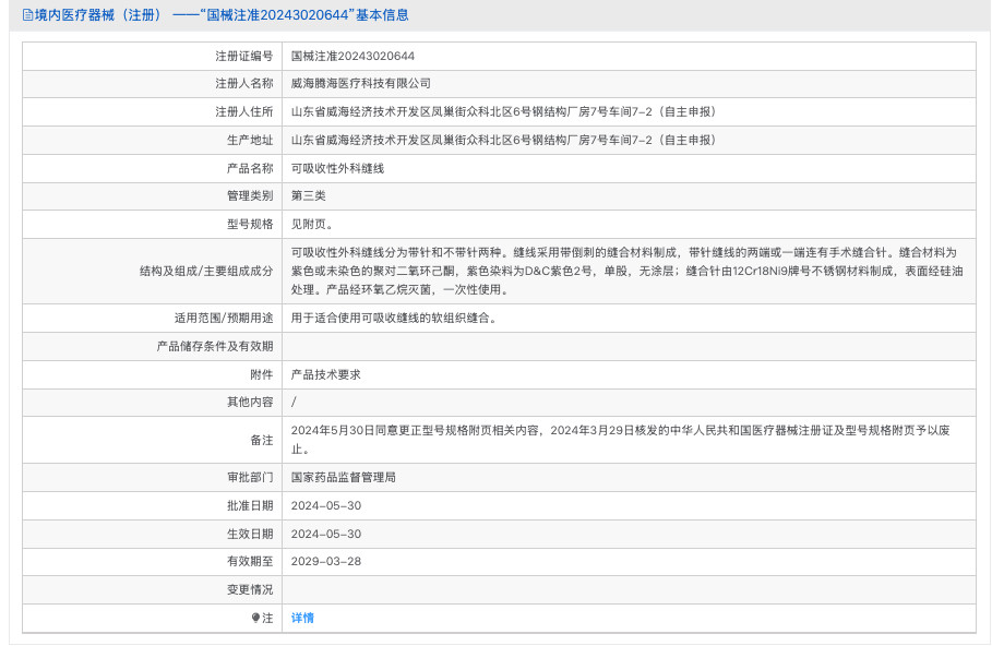Mythco美思科可吸收缝线