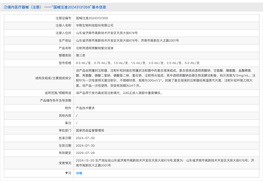 润致格格注射用透明质酸钠复合溶液