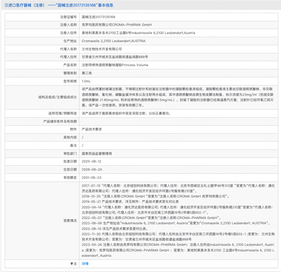 公主 volume玻尿酸