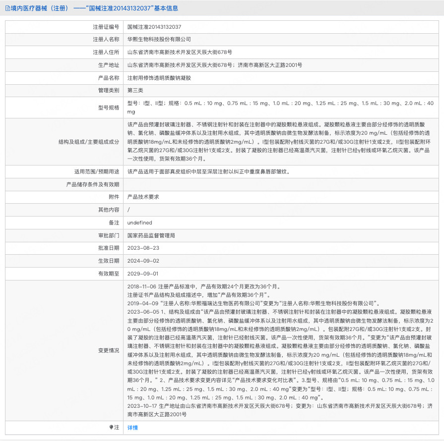 润采诗注射用修饰透明质酸钠凝