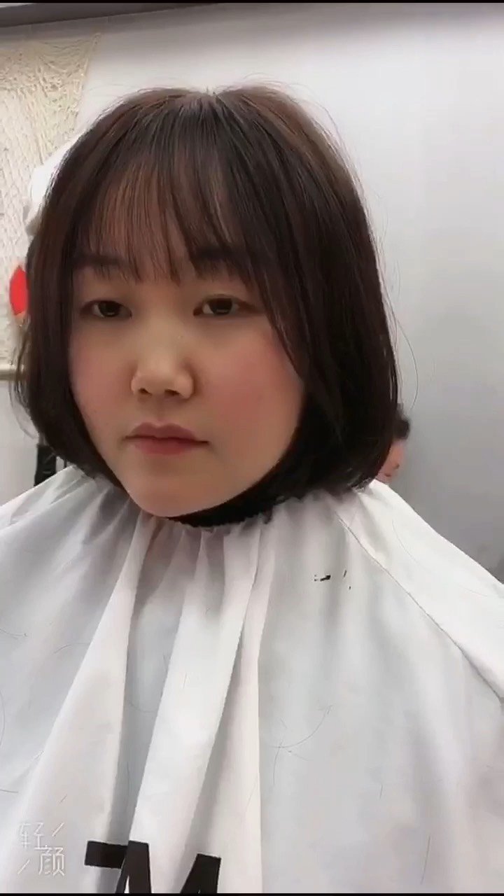 素人圆脸发型改造