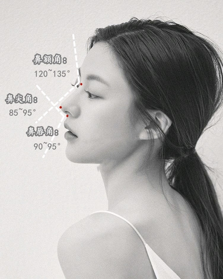 好看的鼻子山根高or鼻尖高71