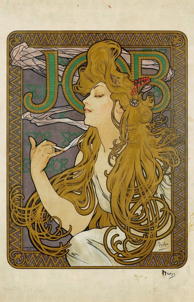 慕夏的"四季","艺术"等等系列,他总是把女性想得很美好,赋予这些美好