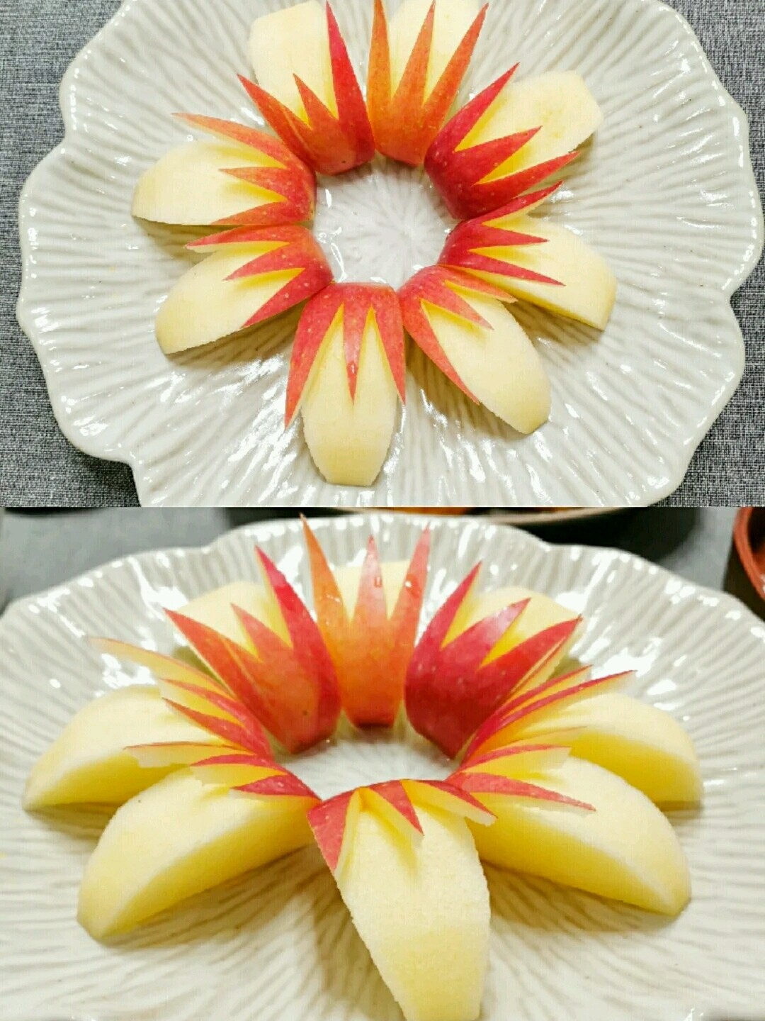 苹果特别适合减肥时吃,一个苹果吃下去容易有饱腹感,做成果盘