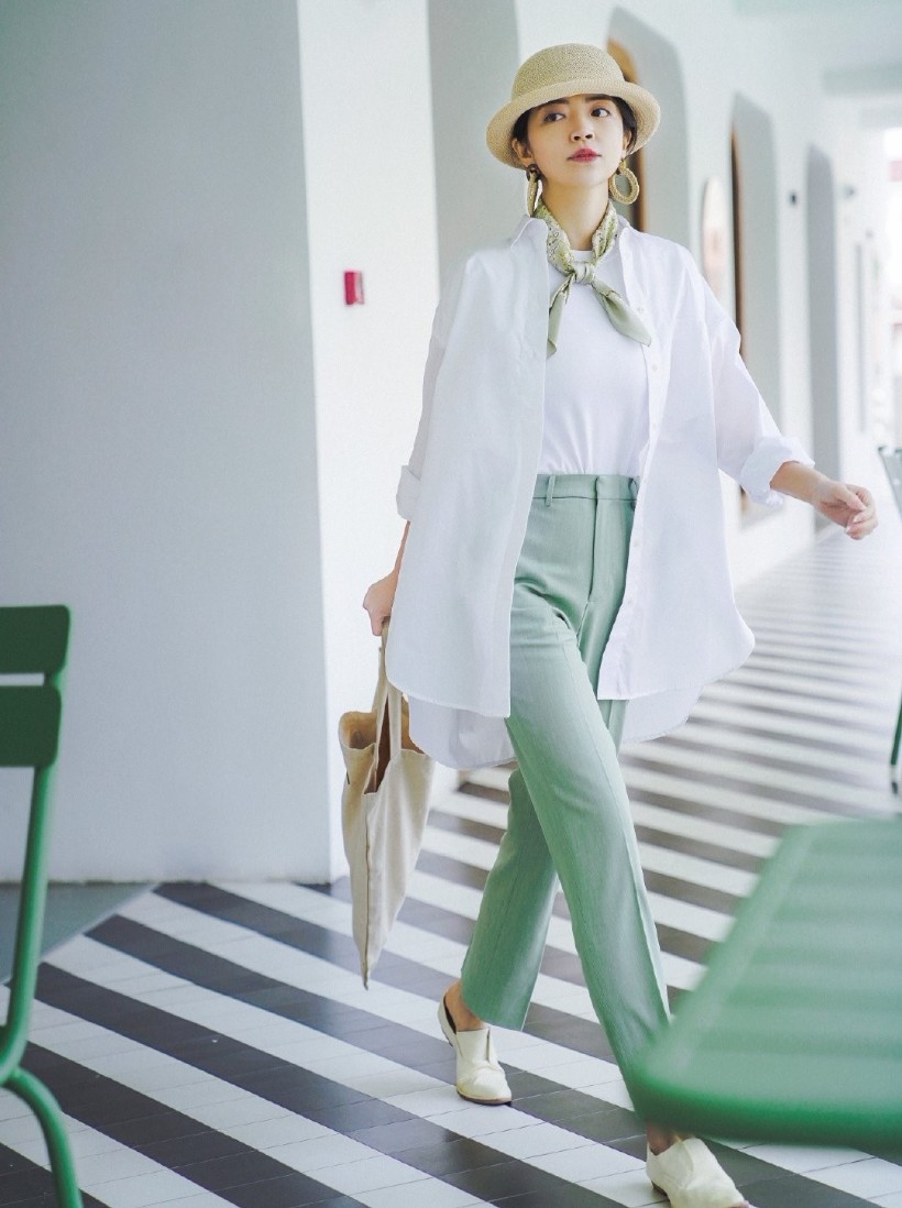 糖果色ol风穿搭