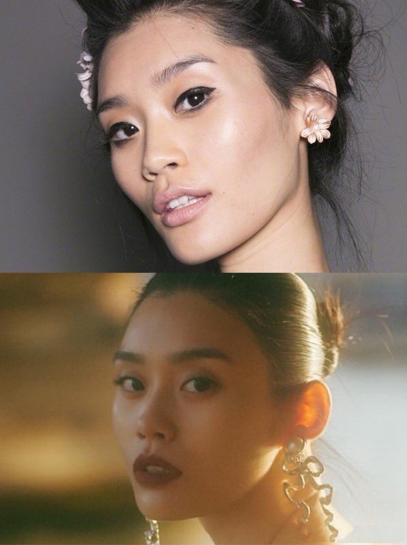 太阳穴凹陷,颧骨宽