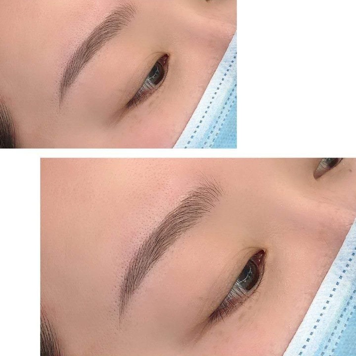 做的6d羽雕眉,效果很不错,美丽的笑姐姐给画的眉是_圈子-新氧美容整形