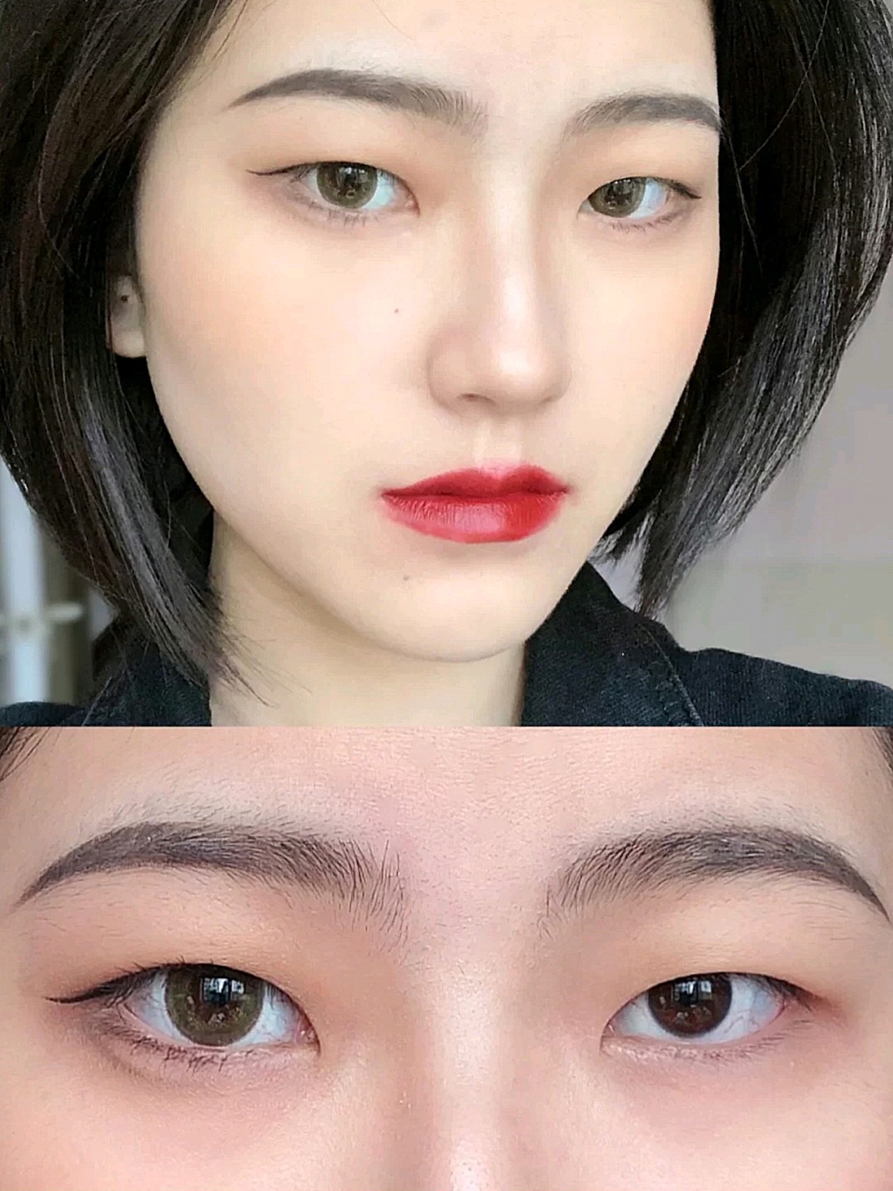 单眼皮飒爽港风妆容60眼睑下至