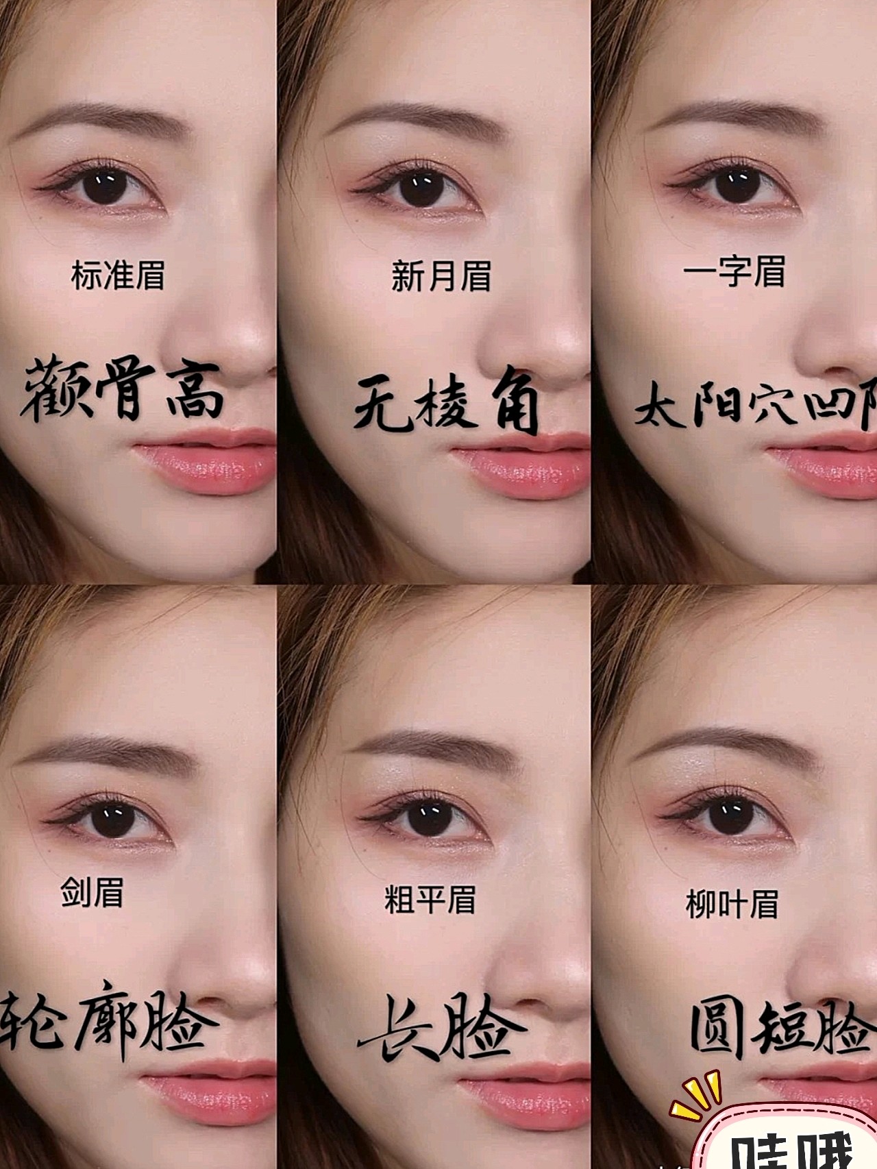 半永久纹绣师必须知道脸型的眉型设计方案:眉型设计,_圈子-新氧美容