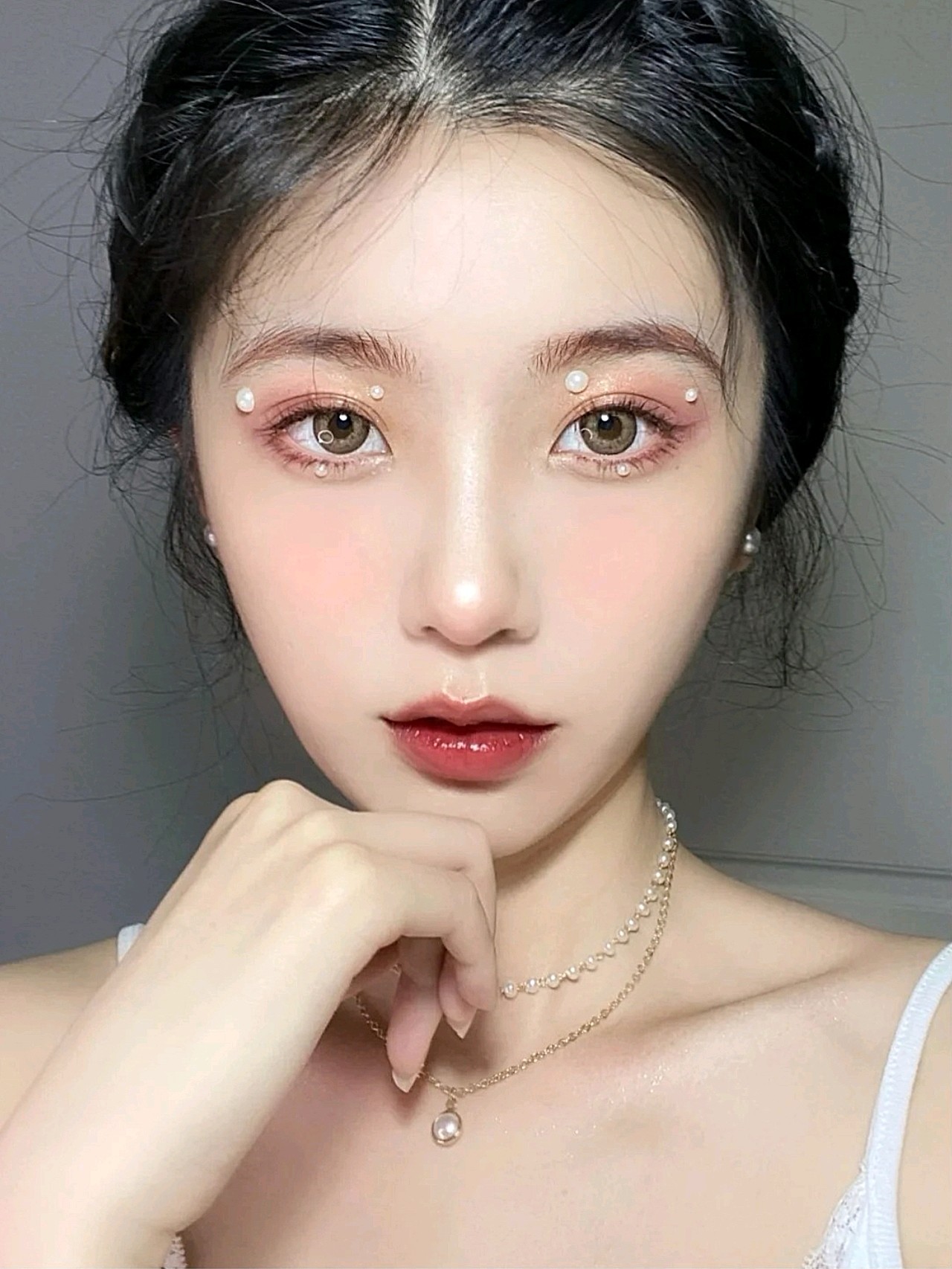 个性珍珠人鱼妆