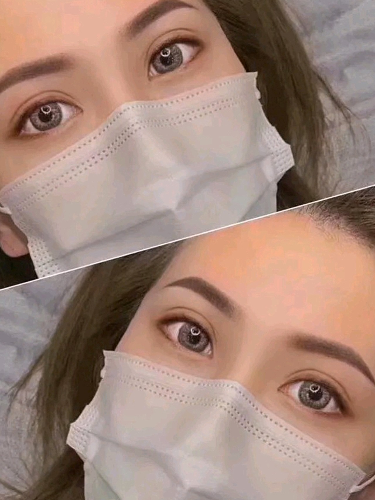 纹了一个多小时,终于有好看的眉毛啦,图片是刚操作完的眉毛,是不是很