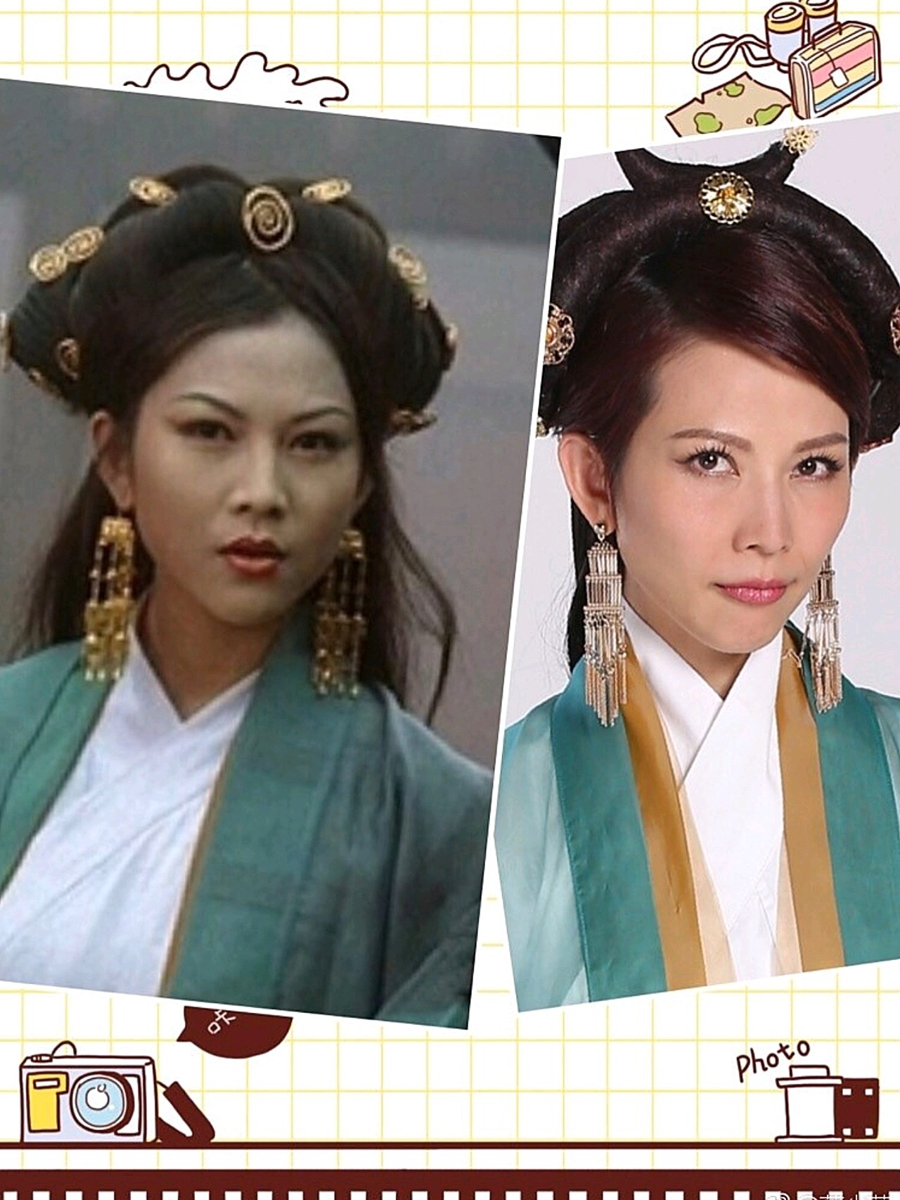 兔兔今天上网冲浪的时候,刷到蔡少芬一组年轻时候的照片,真富江本人.