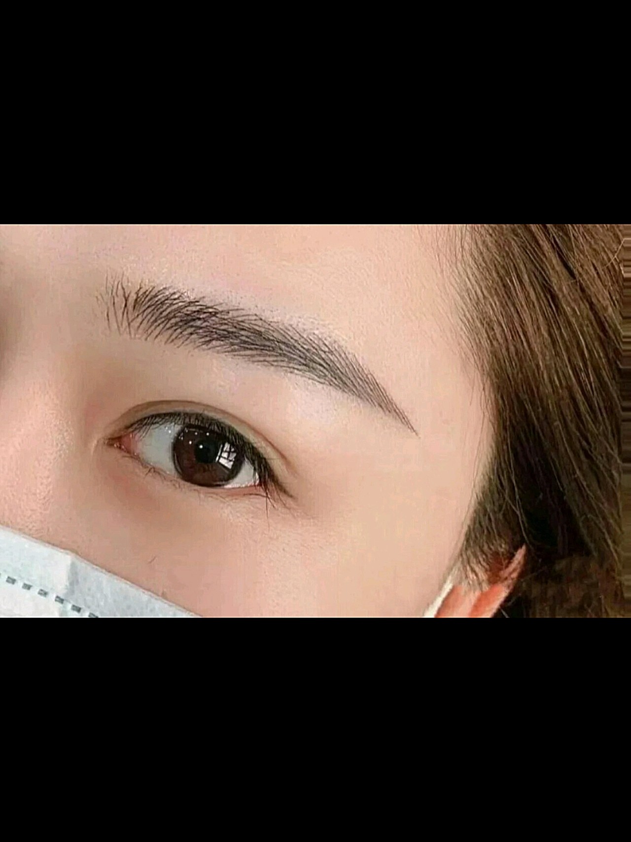 今日纹的半永久纹眉,终于可以解放双手了跟大家分享我做的这个眉毛的