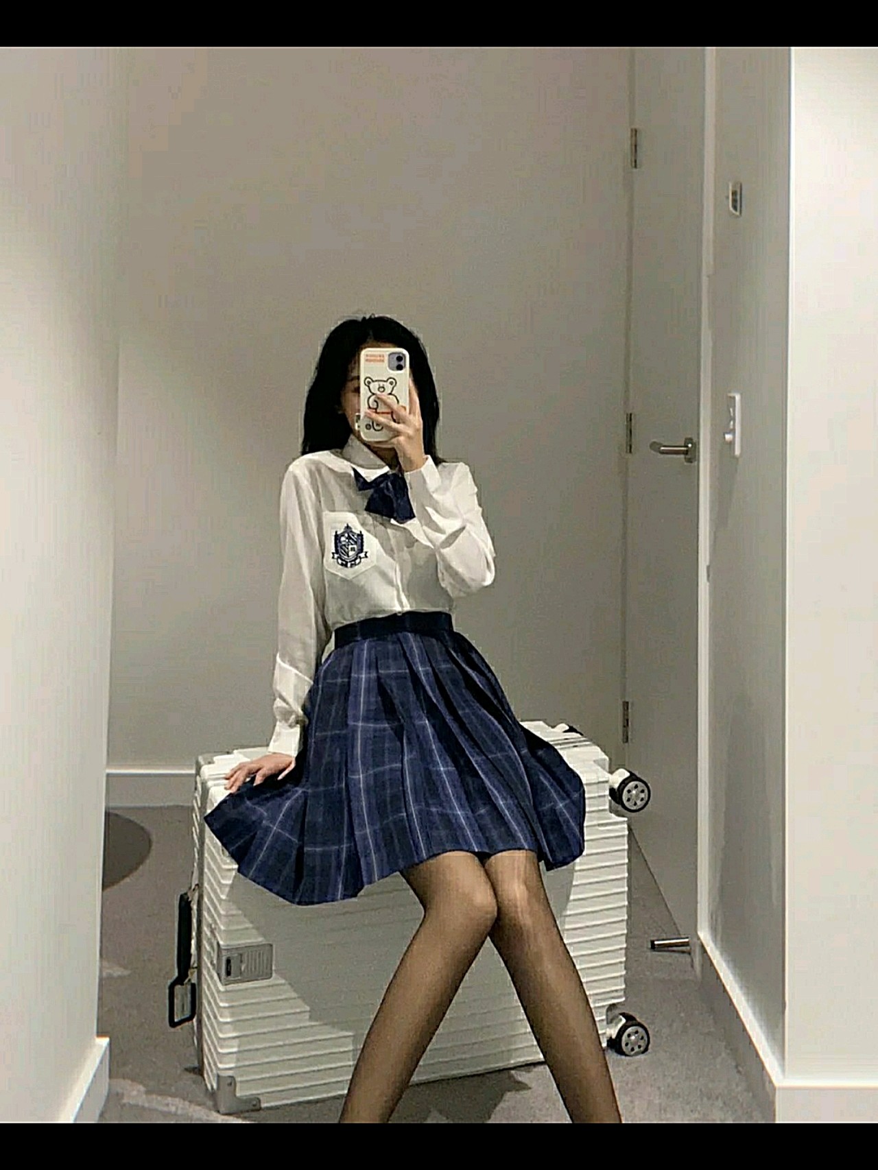 jk制服和黑丝袜的诱惑,早就想这么穿了,就等着大腿_圈子-新氧美容整形