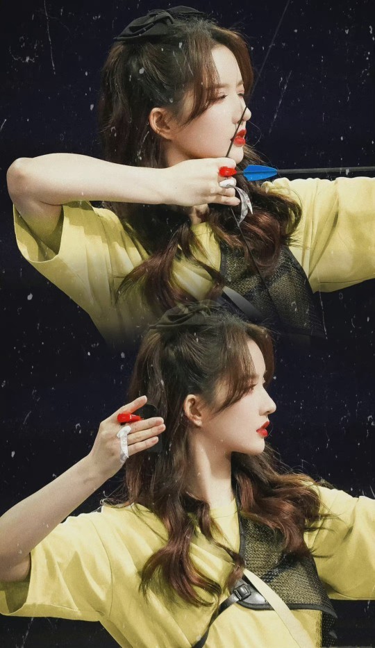 女明星们的射箭名场面谁射中你的心