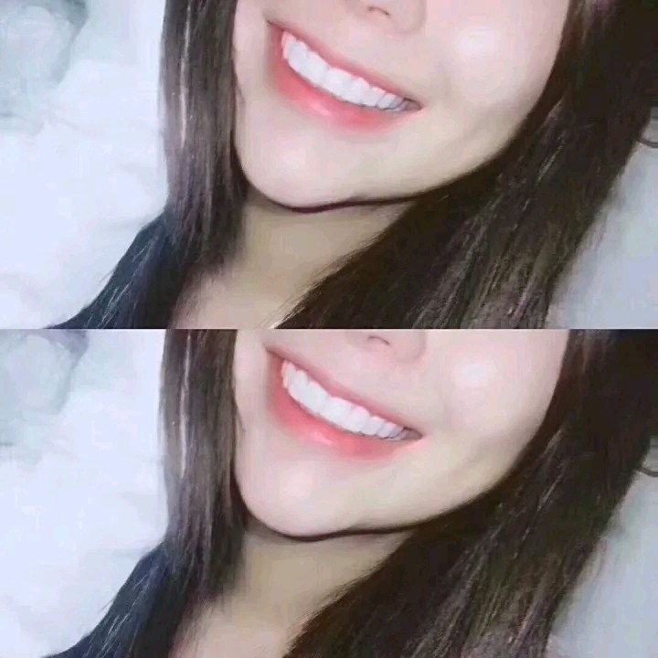 牙齿长期吸烟后很黄,大白牙笑起来知真的很好看啊.