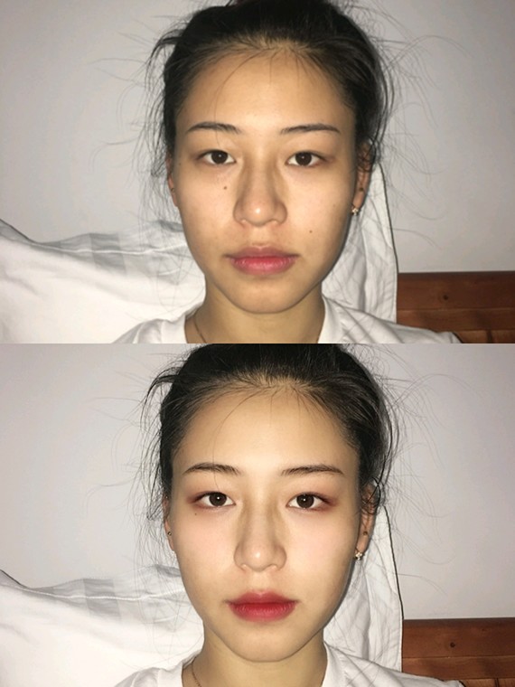 看鼻子的高度也很棒,加上你的下巴还有一条沟,很英气,攻气满满,面中平