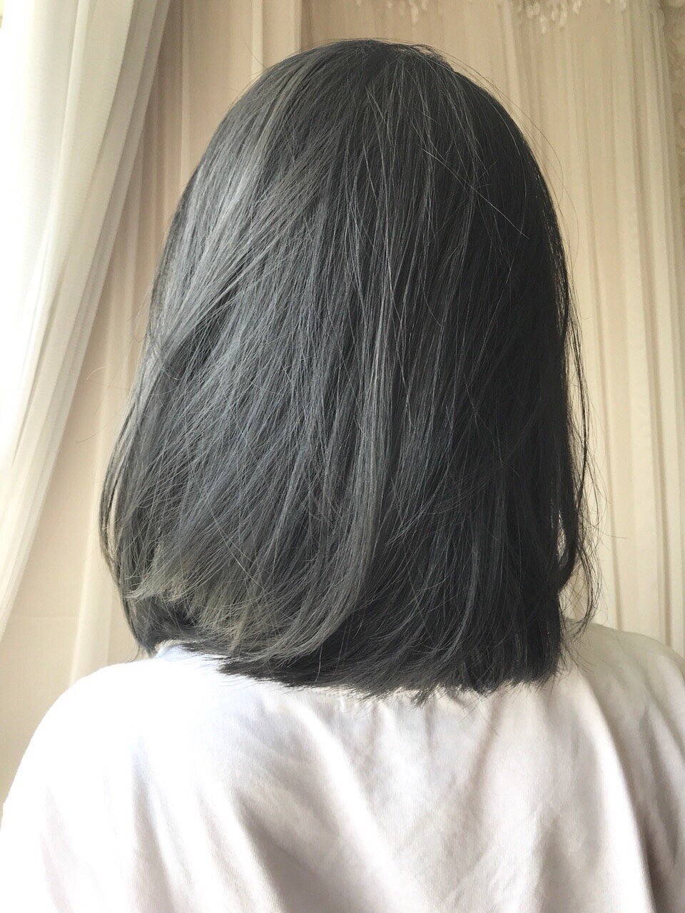 头发蓝灰色图片