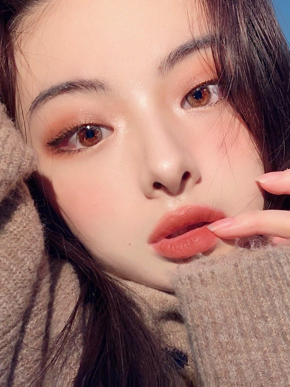 妆容分享|春夏日常慵懒又女人味的蜜桃橘子妆容-春天_圈子-新氧美容