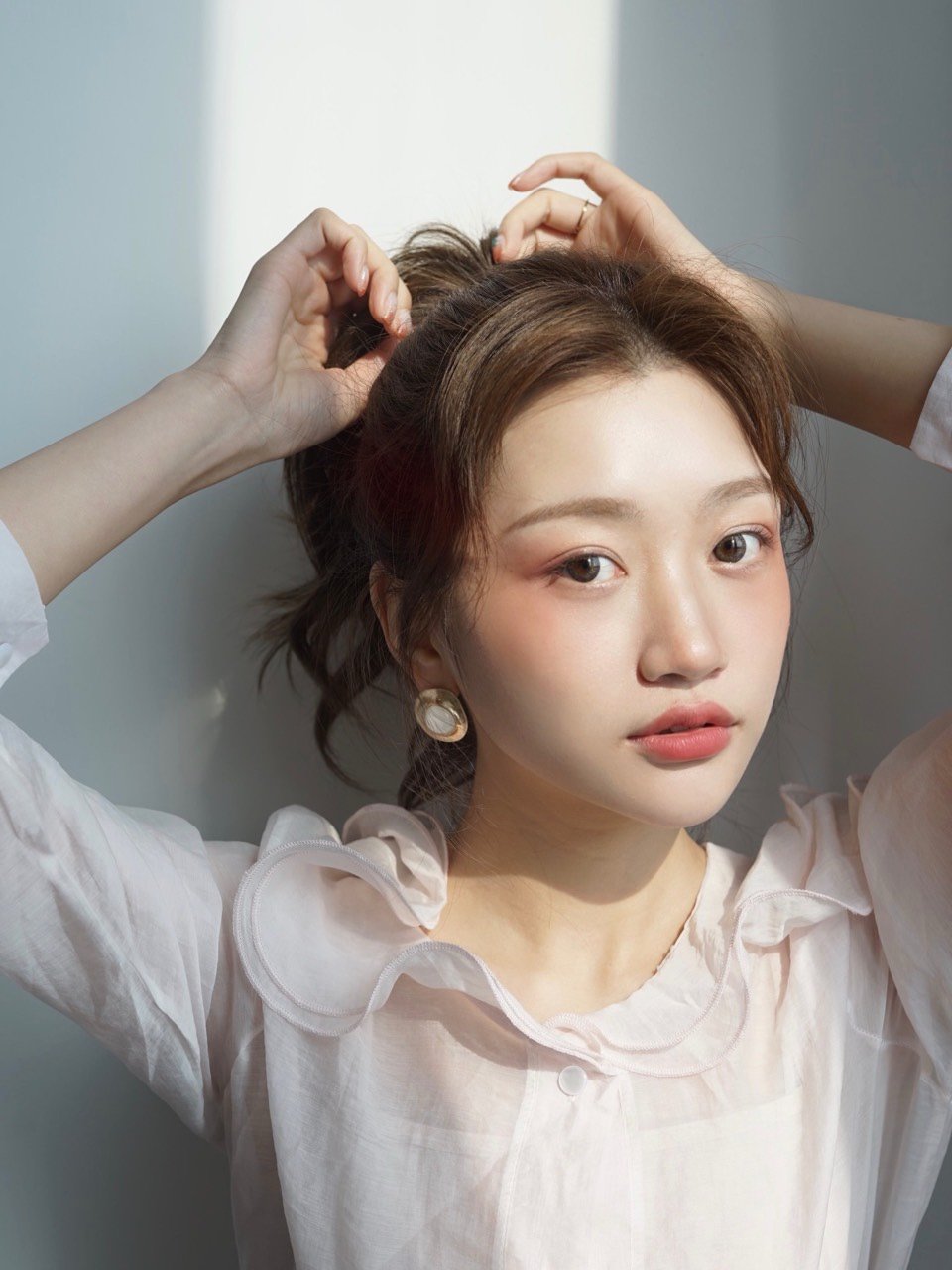 修容干货圆脸妹子必马的"整容术"