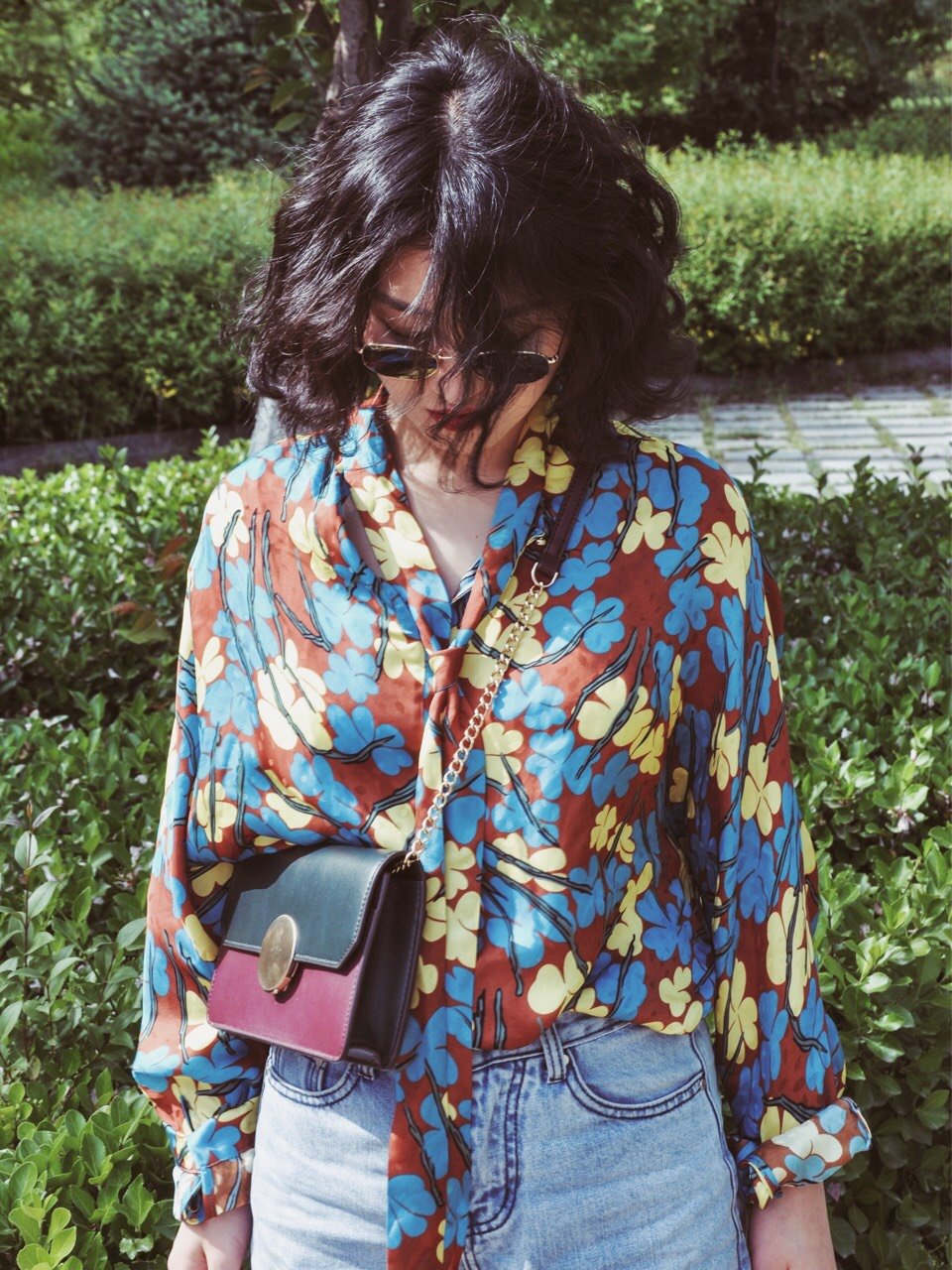 高美商衣橱 80年代风格花衬衫80年代除了复古红 圈子 新氧美容整形